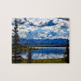 Nationaal park Denali Alaska Sky Clouds gebergte Legpuzzel