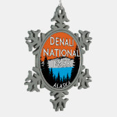 Nationaal park Denali Alaska Tin Sneeuwvlok Ornament (Links)