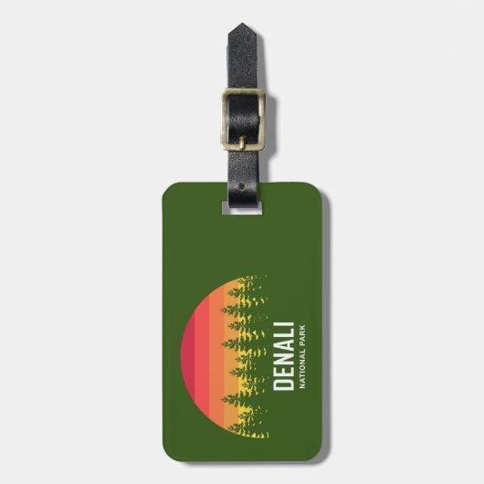 Nationaal park Denali Bagagelabel (Voorkant verticaal)