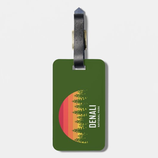 Nationaal park Denali Bagagelabel (Achterkant verticaal)