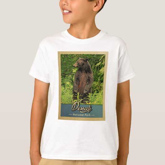 Nationaal Park Denali  Beer T-shirt (Voorkant)