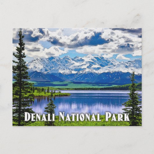 Nationaal park Denali - Briefkaart (Voorkant)