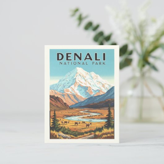 Nationaal Park  Denali Briefkaart (Staand voorkant)