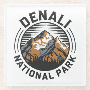 Nationaal park Denali Glazen Onderzetter