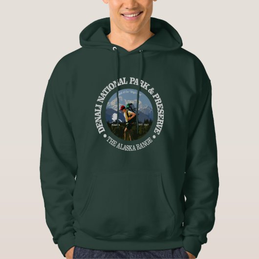 Nationaal park Denali (Hiker C) Hoodie (Voorkant)
