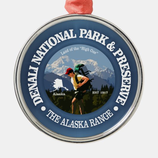 Nationaal park Denali (Hiker C) Metalen Ornament (Voorkant)