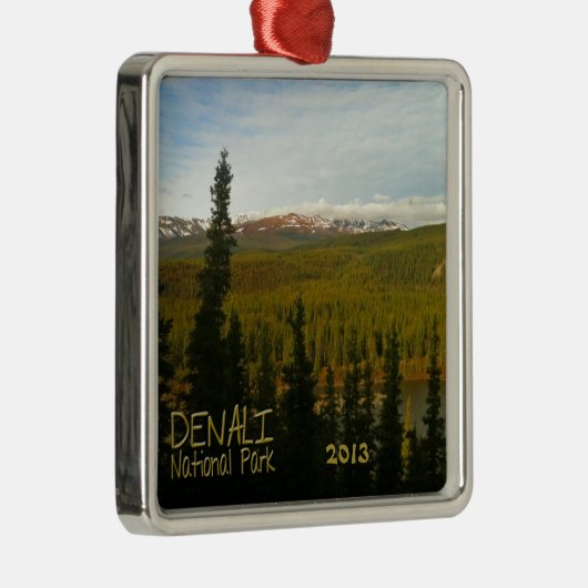 Nationaal park Denali in Alaska Metalen Ornament (Rechts)