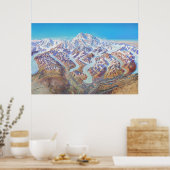 Nationaal Park Denali Landscape Painting Poster (Keuken)