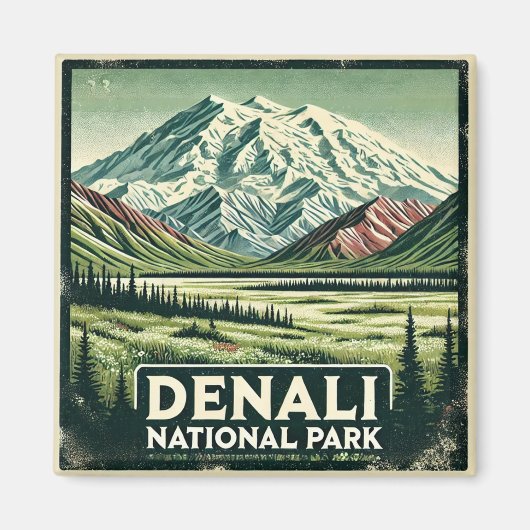Nationaal park Denali Magneet (Voorkant)