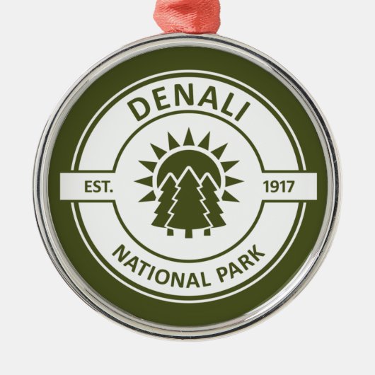 Nationaal park Denali Metalen Ornament (Voorkant)