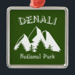 Nationaal park Denali Metalen Ornament<br><div class="desc">Denali zit aan de voet van het Alaska-gebied en is de grootste berg in Noord-Amerika.</div>