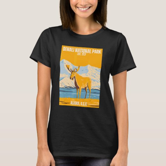 Nationaal park Denali Oregon State Souvenir T-shirt (Voorkant)
