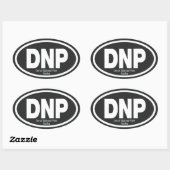 Nationaal park Denali Ovale Sticker (Vel)