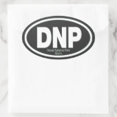 Nationaal park Denali Ovale Sticker (Tas)