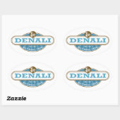 Nationaal park Denali Ovale Sticker (Vel)
