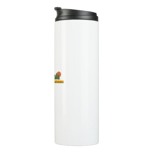 Nationaal park Denali Pine Trees Sun Thermosbeker (Geroteerd rechts)