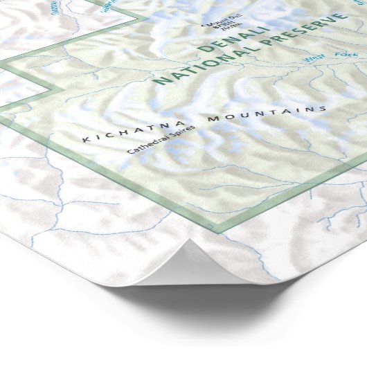 Nationaal park Denali Poster (Hoek)