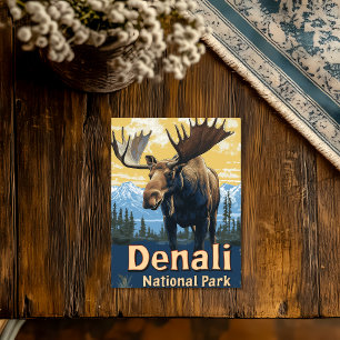 Nationaal park Denali Reizen in het verleden Briefkaart