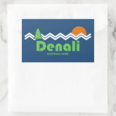 Nationaal park Denali Retro Rechthoekige Sticker (Tas)