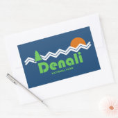 Nationaal park Denali Retro Rechthoekige Sticker (Envelop)