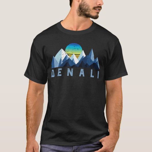 Nationaal park Denali Retro T-shirt (Voorkant)