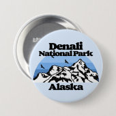 Nationaal park Denali Ronde Button 7,6 Cm (Voorkant /achterkant)