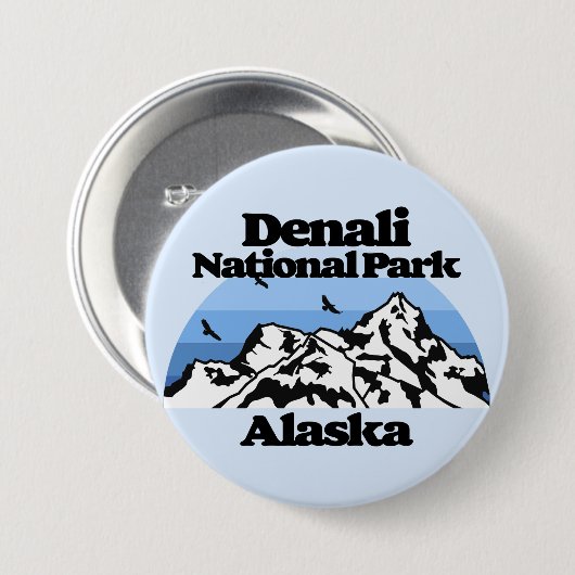 Nationaal park Denali Ronde Button 7,6 Cm (Voorkant /achterkant)