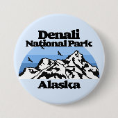 Nationaal park Denali Ronde Button 7,6 Cm (Voorkant)
