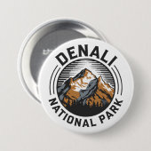 Nationaal park Denali Ronde Button 7,6 Cm (Voorkant /achterkant)