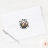 Nationaal park Denali Ronde Sticker (Envelop)