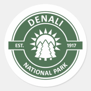 Nationaal park Denali Ronde Sticker