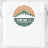 Nationaal park Denali Ronde Sticker (Tas)