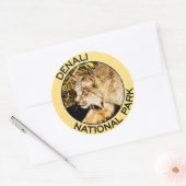 Nationaal park Denali Ronde Sticker (Envelop)