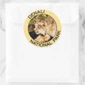 Nationaal park Denali Ronde Sticker (Tas)