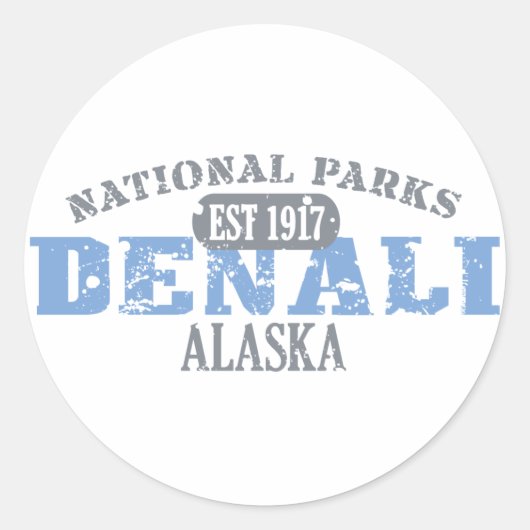 Nationaal park Denali Ronde Sticker (Voorkant)