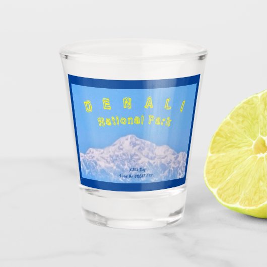 Nationaal park Denali Shot Glass Shot Glas (Voorkant)