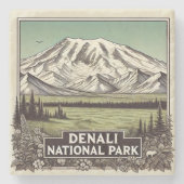Nationaal park Denali Stenen Onderzetter (Voorkant)