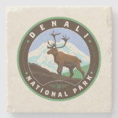 Nationaal park Denali Stenen Onderzetter (Voorkant)