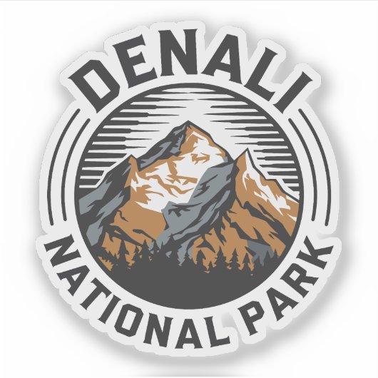 Nationaal park Denali Sticker (Voorkant)
