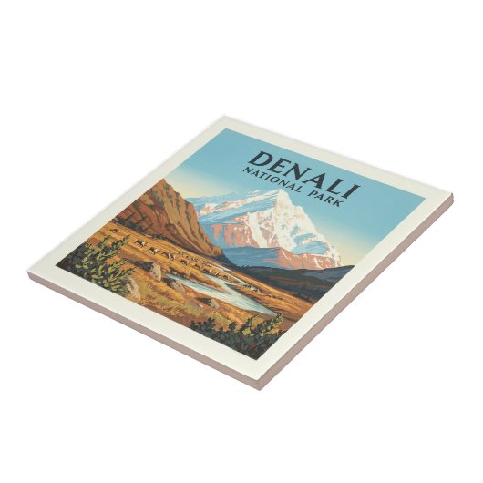 Nationaal Park  Denali Tegeltje (Zijkant)