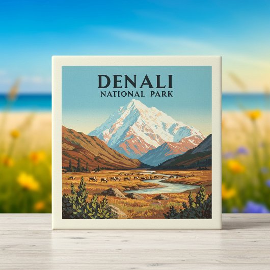 Nationaal Park  Denali Tegeltje