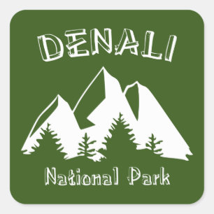 Nationaal park Denali Vierkante Sticker