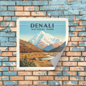 Nationaal Park  Denali Vierkante Sticker