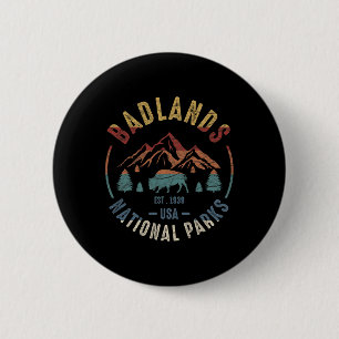 Nationaal park Dlands South Dakota The Mount Rushm Ronde Button 5,7 Cm
