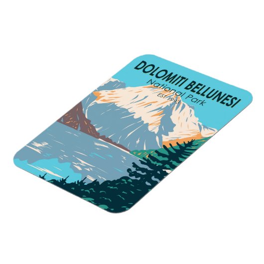 Nationaal park Dolomiti Bellunesi Italië  Magneet (Linkerzijde)