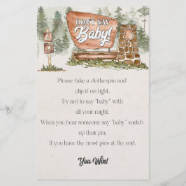 Nationaal Park Dont Say baby shower Spel