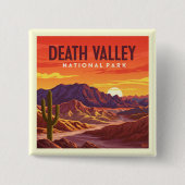 Nationaal Park  doodvallei Vierkante Button 5,1 Cm (Voorkant)