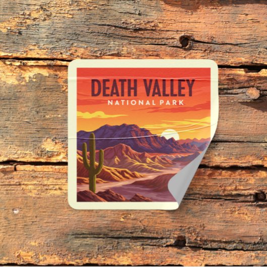 Nationaal Park doodvallei Vierkante Sticker