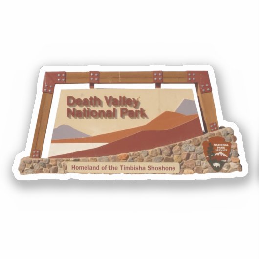 Nationaal Park Doodvalley Sticker (Voorkant)
