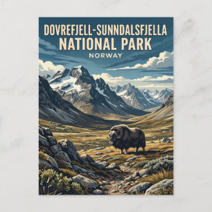 Nationaal park Dovrefjell-Sunndalsfjella Noorwegen Briefkaart
